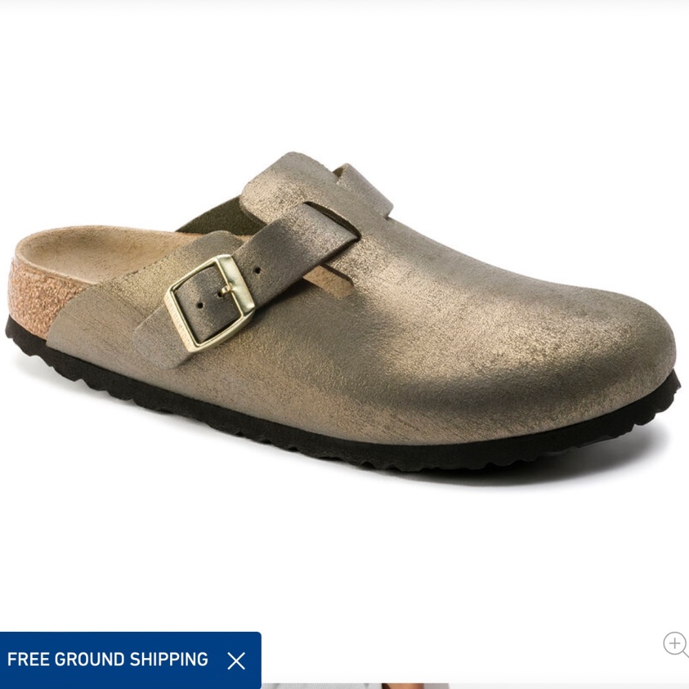 Birkenstock Metallic Gold Clogs